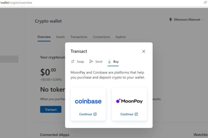 Microsoft Tests Web3 Wallet Integration in Edge Browser