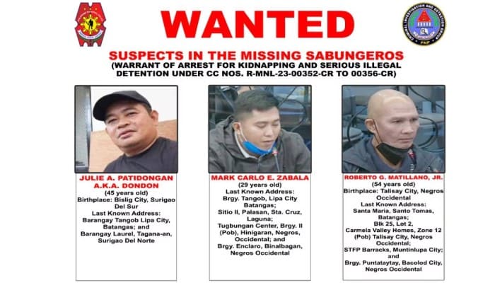 DOJ to Form Tracker Teams vs Suspects Behind Missing Sabungeros