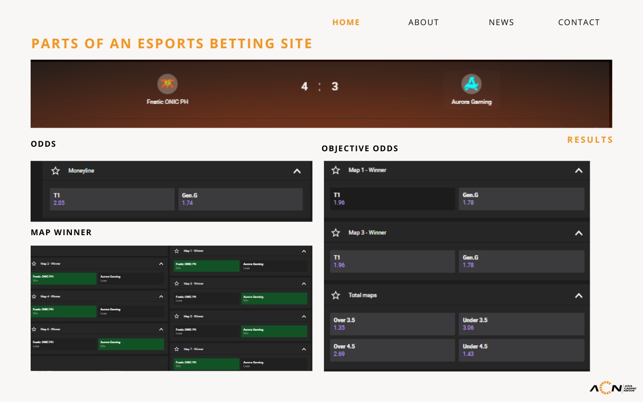 Parts Of An Esports Betting Site