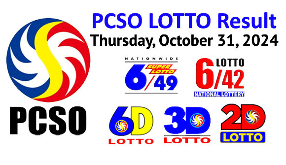 THURSDAY-PCSO LOTTO RESULT-OCT.31-2024