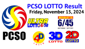 FRIDAY-PCSO LOTTO RESULT-NOV.15-2024