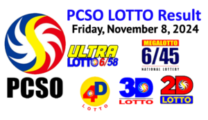 FRIDAY-PCSO LOTTO RESULT-NOV.8-2024