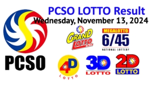 WEDNESDAY-PCSO LOTTO RESULT-NOV.13-2024