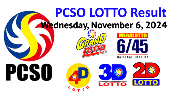 WEDNESDAY-PCSO LOTTO RESULT-NOV.6-2024